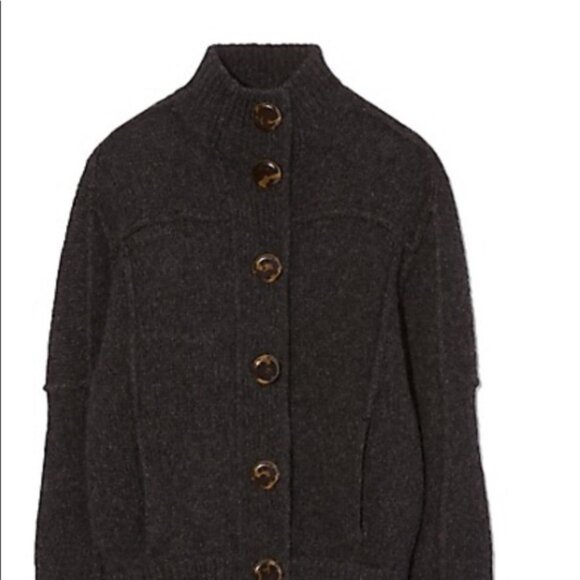 Tory burch wool balloon sleeve Jillian cardigan m - Picture 4 of 6